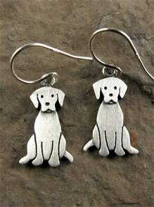Casual Minimalism Unique Cute Vintage Labrador Retriever Earrings For Woman Daily Beach Vacation Music Festival Party ,Gift For Her
