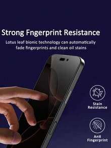 4 片式隐私防偷窥手机屏幕保护膜，适用于 16 Pro Max/16pro/16pIus/16e/15pro Max/15pro/14/13。9H 钢化玻璃膜，防刮膜，防指纹，防油，表面光滑，隐形隐私保护，易于安装，无气泡手机配件。 - 黑色 - 查看 6
