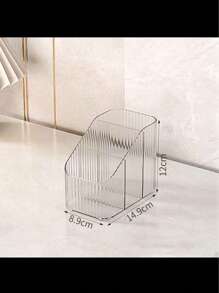 1 pièce organisateur de rangement transparent pour pinceaux de maquillage, support multifonctionnel de séchage et de rangement de grande capacité pour pinceaux de maquillage. Plateau de support d'affichage adapté pour le rangement sur un coiffeuse, plan de travail de salle de bain ou dans des armoires. Convient pour ranger les crayons pour les yeux et les lèvres, les brilles à lèvres. Organisateur de maquillage d'été pour la décoration de la maison et la rentrée scolaire