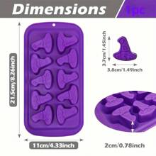 Silicone Chocolate Mold Set For Halloween Candy And Chocolate Making, Includes Bat, Pumpkin And Witch Hat 3D Silicone Molds, Easy To Clean And Remove, Baking Supplies For Candy, Jelly, Mold Only