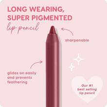 ColourPop Lippie Lip Pencil - High-Pigment, Long-Lasting & Sharpenable Lip Liner With High-Impact Color - Vegan, Cream Formula With Precise Application - Beeper (0.04 Oz) - Bounce - Đỏ thẫm ma cà rồng - Xem 3