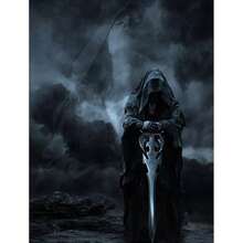 1 件 DIY 全圆形水钻死亡天使头骨水钻水钻画死亡之神马赛克图片十字绣家居装饰万圣节装饰秋季装饰房间装饰