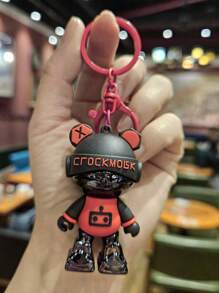 Creative Cartoon Headphone Bear Key Chain, Multicolor Cool Mechanical Bear Keychain, Bag Charm, Cute Bear Shape Pendant Keychain, Suitable For Women/Girls Backpack,Purse Accessories