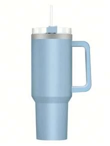 1个40盎司不锈钢真空保温冷饮杯，带吸管，适合补水爱好者、咖啡爱好者、户外运动爱好者和旅行爱好者，也是返校季的理想之选，也是圣诞节水瓶的理想之选。吸管和清洁刷可单独购买（兼容杯）