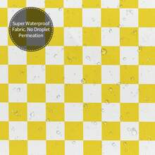 Checkered Shower Curtain, Yellow Shower Curtains For Bathroom, Cute Retro Checkerboard Shower Curtain Vintage Aesthetic, Machine Washable Fabric Shower Curtain 72''x72'' - 黃色 - 查看 6
