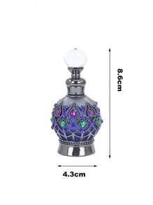 1pc 15ml Essential Oil Perfume Bottle, Reusable High-End Aromatherapy Bottle, Crystal Bottle, Small Capacity Fillable Aromatherapy Bottle, Holiday Travel Essential Oil Dispenser Bottle, Travel Size Aromatherapy Container, With Glass Dropper, Retro Dubai Style Bottle, Women's Gift, Valentine's Day Gift, Travel, Valentine's Day (No Perfume, Only Empty Bottle)