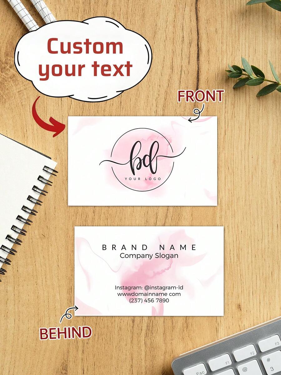 200/500/1000 Personalized Customized Business Cards, 9x5.4cm/3.5x2.1in, Can Be Customized With Logos, Images, Text And Other Information, Suitable For Business Cards, Thank-You Cards, Invitation Cards, Enterprise Introductions, Product Promotions, Etc,School Supplies,Back To School