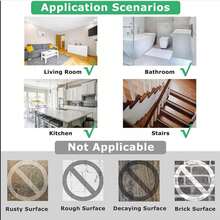 10/20 White Brick PVC Marble Tiles Self-Adhesive Sticker 60x30cm Kitchen Bathroom Wall Decor - White - View 5