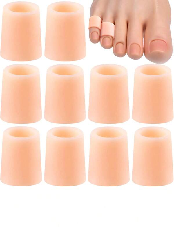 Gel Toe Protector, (2/4/6/8/15/20pcs) Toe Sleeve Toe Tube, New Material, Bunion Blisters For Bunion, Calluses, (For Little Toes), Silicone Toe Protector For Overlapping Big Toes, Protection, Toe Separator, Gifts For Parents, Protective Covers