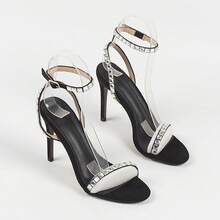 Women Heeled Sandals - Y01杏色跟高10厘米 - 查看 4