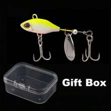 金属振动鱼饵漩涡旋转7克10克14克旋转亮片淡水硬饵振动旋转勺适用于梭鲈