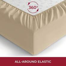 Mellanni King Fitted Sheet - Iconic Bedding Sheets With Up To 16 Inch Deep Pocket - Soft & Cooling - Fade & Stain Resistant - 1 PC (King, Light Blue) - 米色 - 查看 4