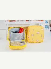 1pc Cute Sanitary Pad Storage Bag, Portable For Makeup Items, Coins And Small Essentials, Durable, Easy To Clean And Carry, Interesting Design Zipper Storage Pouch