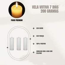 Kit 20 Votive Candles 200g 7 Days Pure White Paraffin Factory Price - trắng - Xem 2