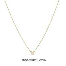 1件女士经典金色不锈钢字母吊坠项链 - Style 4 - 查看 2