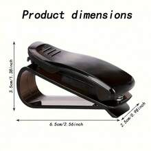 1/2 件汽车遮阳板配件夹，多功能遮阳板夹，可轻松存放卡片、眼镜和太阳镜，方便取用