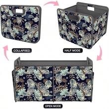 Homeve Car Trunk Organizer, Car Storage, Reinforced Handles, Collapsible Multi-Compartment Car Organizers, Foldable And Waterproof, 600D Oxford Polyester, Suitable Any Car, SUV,-Van, Black2025 - 骷髏花 - 查看 3