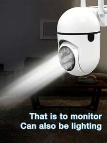 1/2/4pcs 1080p HD Smart Home Camera - All-Weather Color Night Vision, Pan/Tilt/Zoom, Bidirectional Audio, Pet Monitor With Movement Alerts - Wireless Indoor/Outdoor Security Cam.Christmas/Gifts/New Year's Day - White - View 7