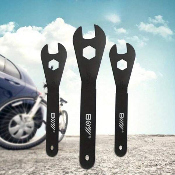 Llaves de eje de bicicleta de cono de acero al carbono, llave de trinquete manual para buje de bicicleta, herramienta de reparación de deportes al aire libre de ciclismo
