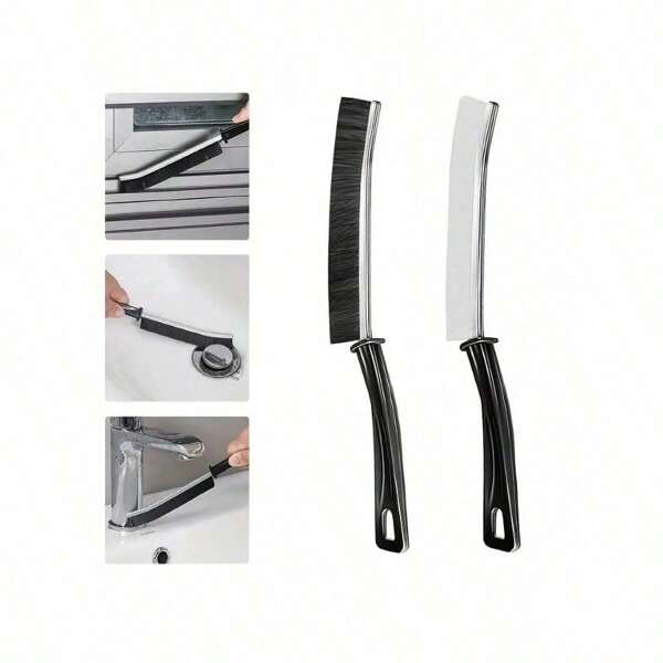 1Pcs Long Handle Crevice Cleaning Brush: Designed For Hard-To-Reach Spaces Like Window Tracks, Sliding Door Grooves, Sink Edges, Faucet Bases, And Tight Corners, Stiff Bristles Effectively Remove Dust, Dirt, Grime, And Debris, Slim Profile Easily Slides Into Narrow Gaps, Comfortable Grip For Effortless Cleaning, Durable Construction For Long-Lasting Use, Essential Tool For Kitchen, Bathroom, And Household Cleaning.Bathroom Decor Summer