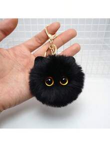 可爱毛茸茸的猫咪毛绒钥匙扣黑猫、猫、猫、可爱猫咪、猫咪钥匙扣、猫、猫、黑猫、猫、猫、黑猫、猫、可爱钥匙扣、猫咪玩具、毛茸茸的、猫咪钥匙扣、可爱、猫咪>毛绒、毛茸茸的东西、毛茸茸的猫咪钥匙扣、黑猫派对 - 彩色 - 查看 7