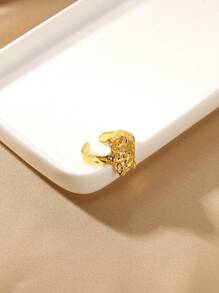 Waterproof Ring For Women Gold Color Stainless Steel Opening Rings Geometric Shell Flower Cute Ring Jewelry Daily Dainty Gift