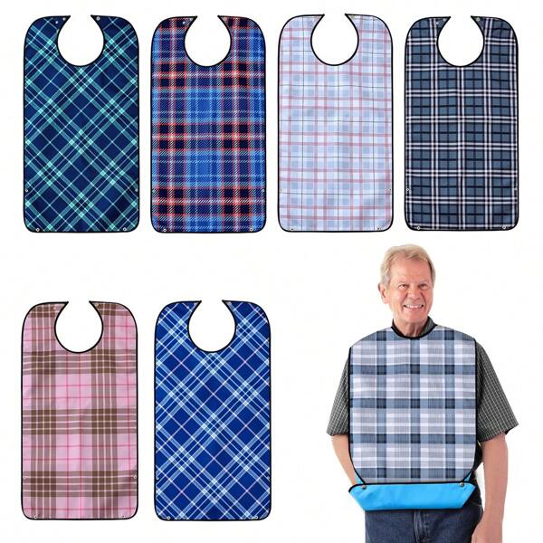 1 Piece/3 Pieces Set Of Adult Dining Bibs, Washable, Waterproof And Oil-Proof, Suitable For Men And Women, Clothing Protector, Elegant Dining Apron, Wipeable, Summer Bibs For The Elderly