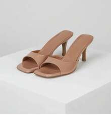 Sandali da donna con tacco quadrato in taglie forti, alla moda, con zeppa sottile per uso esterno, infradito realizzati in un unico pezzo, all'ingrosso
