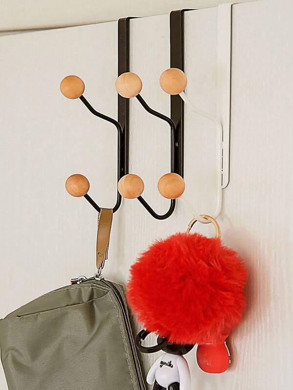 1/2 pezzi Gancio multifunzionale, borsa appesa dietro la porta di ingresso, senza chiodi, gancio dietro la porta, bagno, cucina, gancio per appendere vestiti