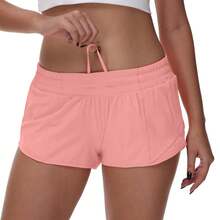 Women's 2.5" Low-Rise Running Shorts - Built-In Liner, Lightweight & Quick Dry With Mesh Pocket - Pink - View 1