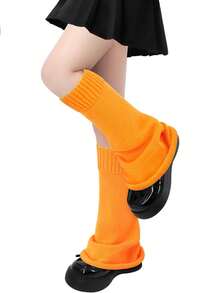 1 đôi tất giữ ấm chân màu đỏ Giáng sinh kiểu Y2K, phù hợp cho bé gái và phụ nữ, phụ kiện phong cách Gothic Lolita, thoải mái và ấm áp. - Nhiều màu - Xem 6