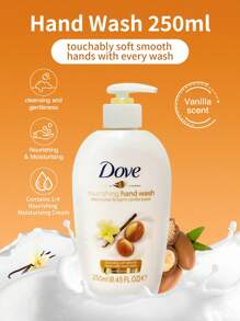 Dove 1瓶250毫升多芬乳木果油洗手液，滋润修护，温和清洁，蕴含乳木果油和植物保湿成分，泡沫丰富易冲洗，持久滋养，适合敏感肌肤，每日洗手。