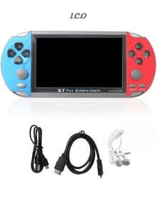 Consola portátil x7 plus con pantalla de 5.1 pulgadas hd, memoria de 32gb / juegos clásicos retro / ar82 - Multicolor - Ver 2