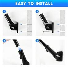 Flag Pole Holder Aluminum Alloy Flag Pole Bracket Wall Mounted Flagpole Bracket - Black - View 6