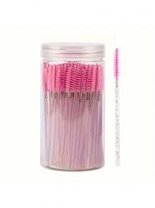 300 piezas 100 piezas 50 piezas Pinceles negros desechables de alta calidad para los ojos - Suaves, delicados, precisos para extensiones de pestañas, cejas y maquillaje, aptos para piel normal - Sin fragancia, varilla de plástico ABS, diseño de pincel de palma, fácil de usar - Set de maquillaje para ojos de mamá