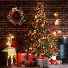 44 Stücke Weihnachtskugeln Rot und Golden Ornament Set, Kunststoff Anhänger Ornamente, exquisite Weihnachtsbaum Dekoration, Festliche Hochzeit Party Dekoration, Weihnachtsurlaub Hängende Methode Anhänger Dekorationen, Szenen Dekorationen, Wandbehänge für den Raum, Heim Dekorationen, Fenster Dekorationen mit 12 Stücke 6cm große und 32 Stücke 3cm Rot & Gold 2 Größen Weihnachtsbaum Kugeln - Verschiedenfarbig - Übersicht 3