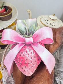 Conjunto de 20 guardanapos estampados em aquarela com estampa de morango e laço, papéis de seda coloridos descartáveis para festas de aniversário, adequados para lojas de sobremesas, cafés, restaurantes, decoração de festas, feitos de celulose virgem - Multicolorido - Ver 9