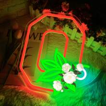 One Ohio State University Horse Chestnut Neon Light, USB-Powered Plastic Wall-Mounted Strip Light With Switch Control, Versatile Home Decor Suitable For Dorm Rooms, Bedrooms, And Fan Gifts.