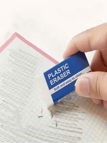 10 件 2B 塑料橡皮擦 - 耐用且易于清洁，适合书写、绘画和办公室使用，可爱实用的设计 - 耐用、易于清洁，非常适合书写、绘画和办公室/学校使用，带有蓝色标签的可爱实用设计，艺术橡皮擦 | 有序堆叠 | 随机颜色样式可见，适用于学校用品，返校