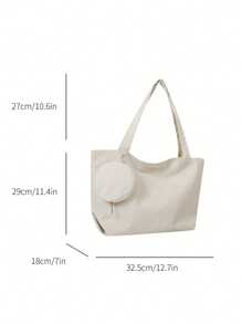 Bolso de mujer casual y de moda, versátil para el uso diario, de gran capacidad, con un monedero circular
