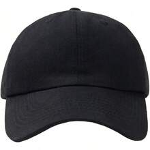 Classic Low Profile Adjustable Cotton Dad Hat For Men And Women - 黑色 - 查看 1