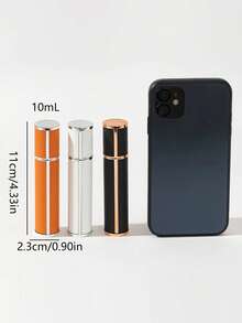1-2pcs Travel Perfume Atomizer - Portable, Refillable Mini Cologne Dispenser With Matte Metal Finish And Glass Inner Bottle, Mini Liquid Container For Travel Essentials, Beach Trip, Back To School, Business Use. Matte Finish Mini Perfume Atomizer - Refillable, Perfume Decanting Glass Bottle, Refillable Perfume Spray Bottle, Mini Spray Bottle, Small Pocket Perfume Bottle - Multicolor - View 12