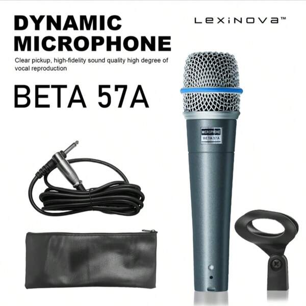 Microfono dinamico supercardioide BETA57A per esibizioni dal vivo, microfono professionale con filo per il canto, karaoke, registrazioni vocali BBOX