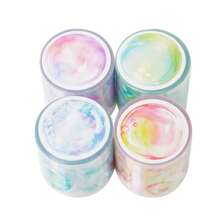 1 rollo de cinta washi de burbujas de color aleatorio para planificador/decoración de álbumes de recortes, útiles escolares, de vuelta a la escuela