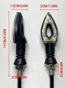 2 件 LED 摩托车灯箭头灯适用于街头运动自行车，通用改装配件，12-24V 工作电压，硬接线电源，无需电池，适用于机动车 - 彩色 - 查看 5