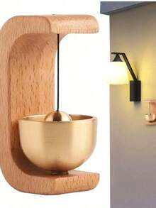 Dopamine Wind Chime Door-Opening Type Interior Back-Adhesive Wooden Doorbell - Door Entry Reminder Chime. New Chinese-Style Decoration. Comes With Back-Attached Wooden Doorbell, Featuring Japanese-Style Decorative Wind Chime, For Home Decoration. - Multicolor - View 8