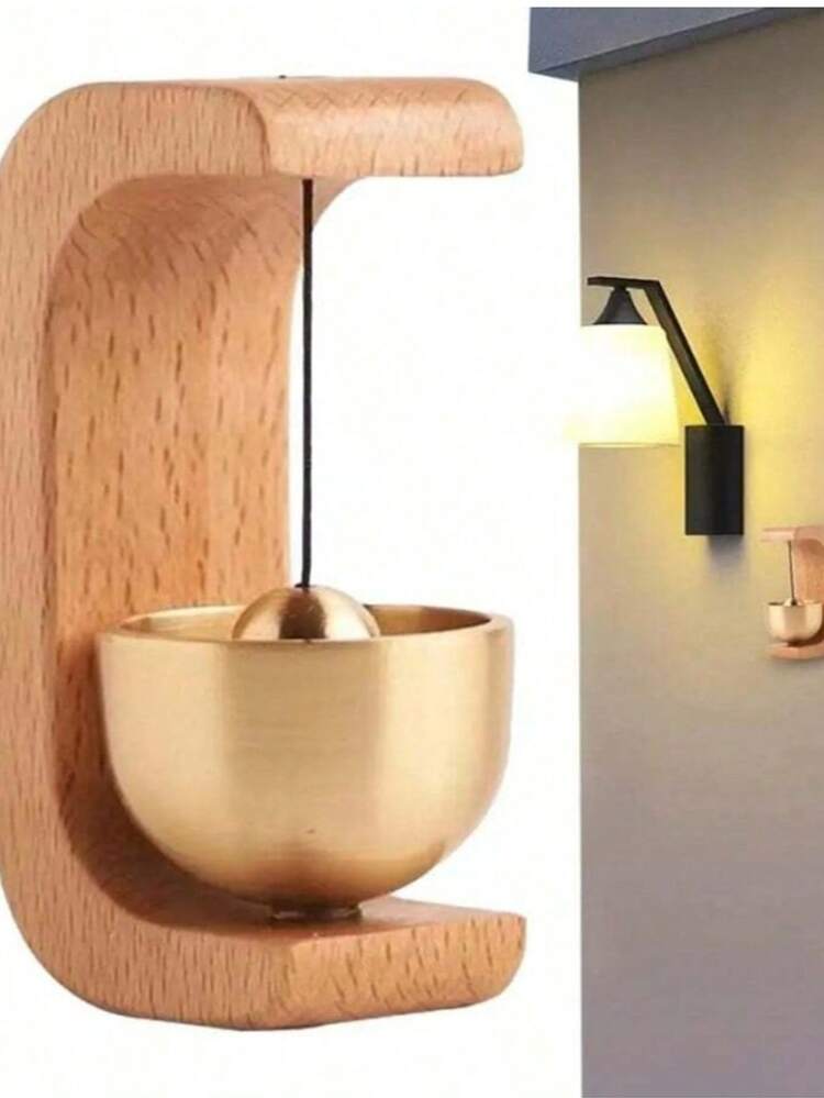 Dopamine Wind Chime Door-Opening Type Interior Back-Adhesive Wooden Doorbell - Door Entry Reminder Chime. New Chinese-Style Decoration. Comes With Back-Attached Wooden Doorbell, Featuring Japanese-Style Decorative Wind Chime, For Home Decoration. - Multicolor - View 7