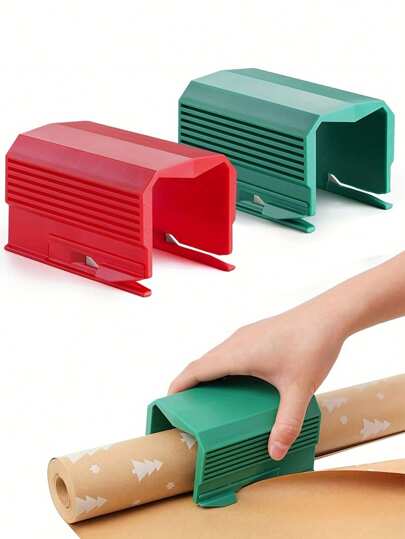 1 pezzo Taglierina per carta da regalo, attrezzo da taglio per feste, set di attrezzi per taglierina a scorrimento, forniture per incartare regali di San Valentino, Natale, compleanni e Ognissanti