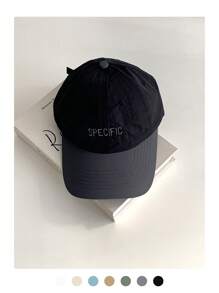 1pc Unisex Minimalist Patchwork Letter Embroidered Baseball Cap, Casual, Versatile Seasonal Snapback Hat