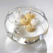 10 Pack Of 4 Hour White Floating Candles - 4cm Diameter - Ideal For Wedding And Party Decor